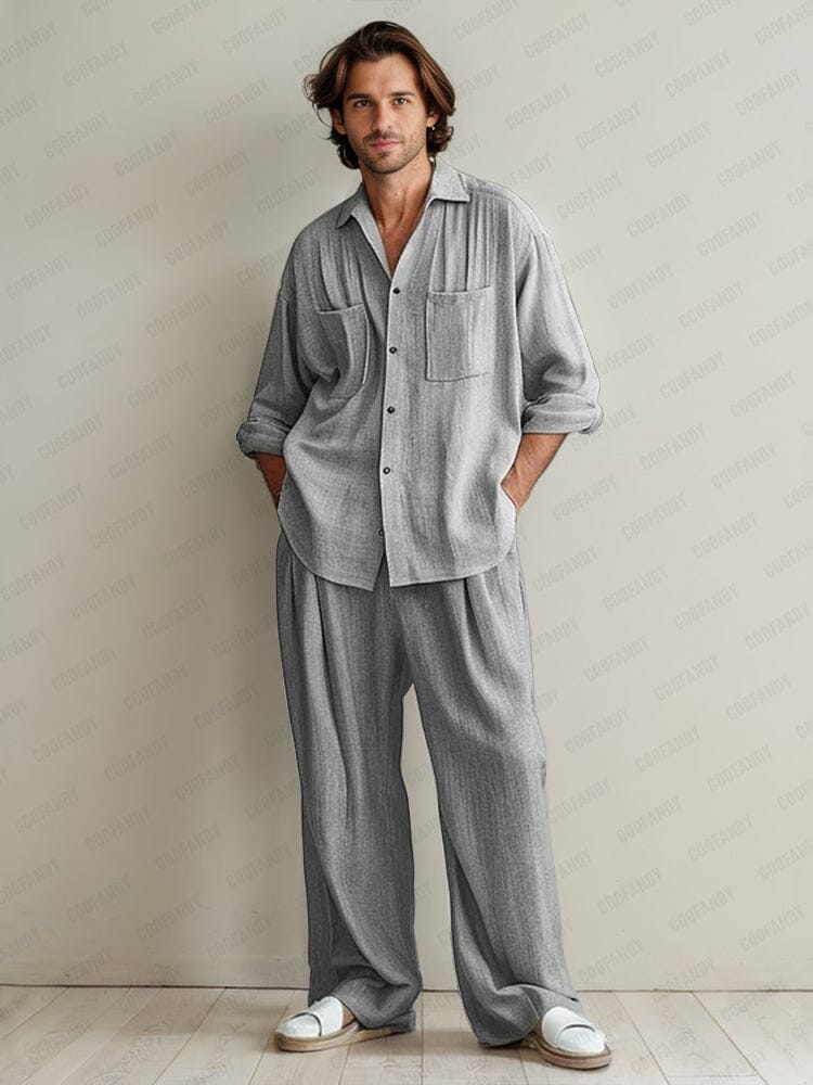 Premium Soft Linen Blend Shirt Set