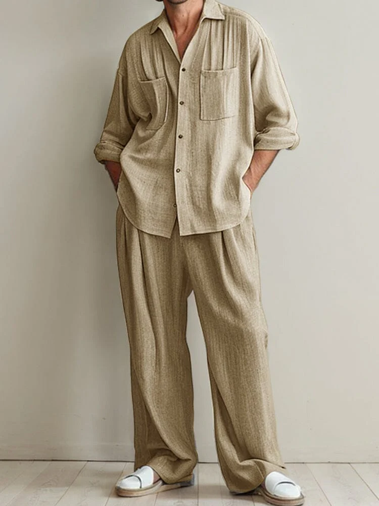 Premium Soft Linen Blend Shirt Set - Image 3