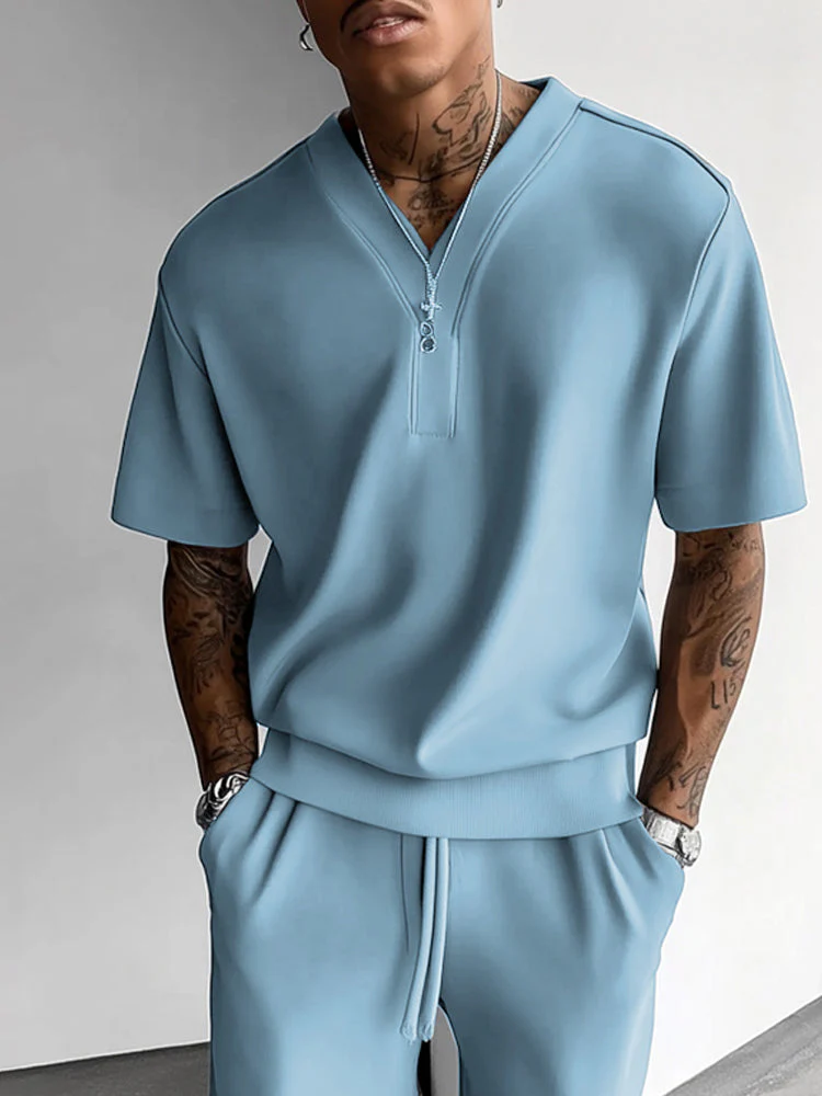 Premium Solid T-Shirt Pants Set - Image 7
