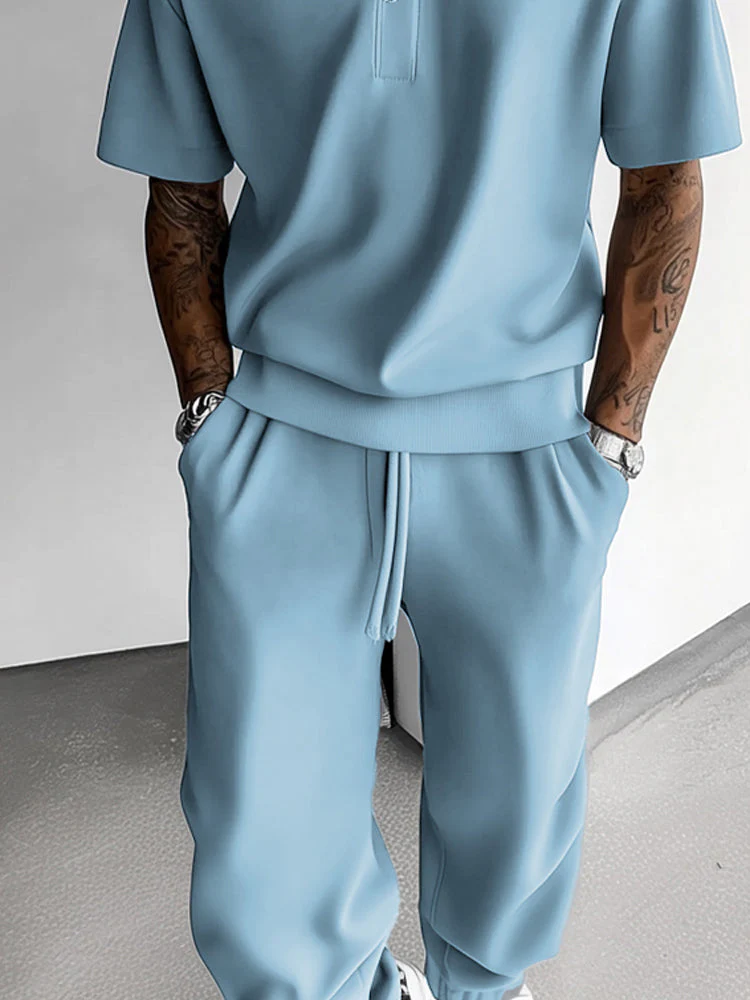 Premium Solid T-Shirt Pants Set - Image 8