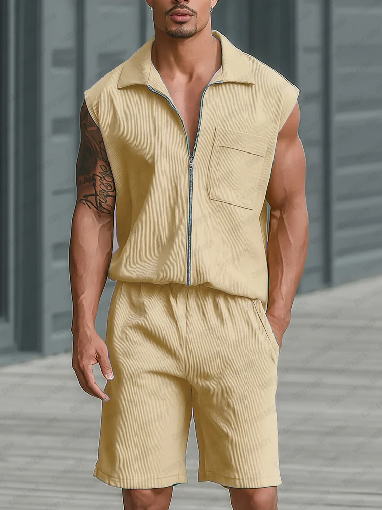Quality Stripe Textured Matching Set - Image 2