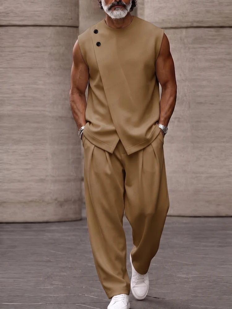 Quiet Luxury Style Sleeveless Top Matching Set - Image 2