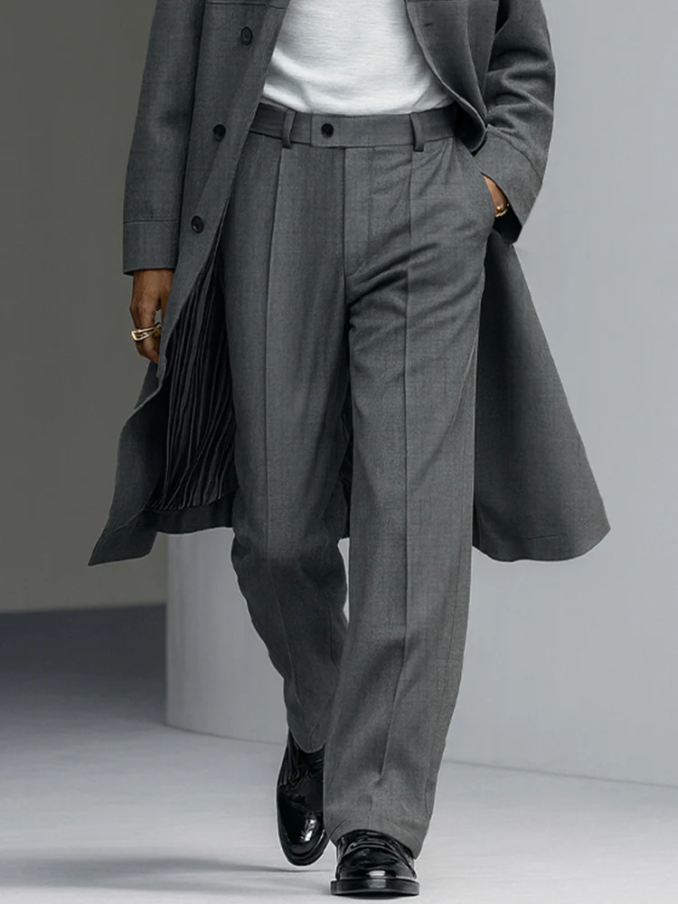 Quiet Luxury Style Thin Trench Coat Pants Set - Image 4