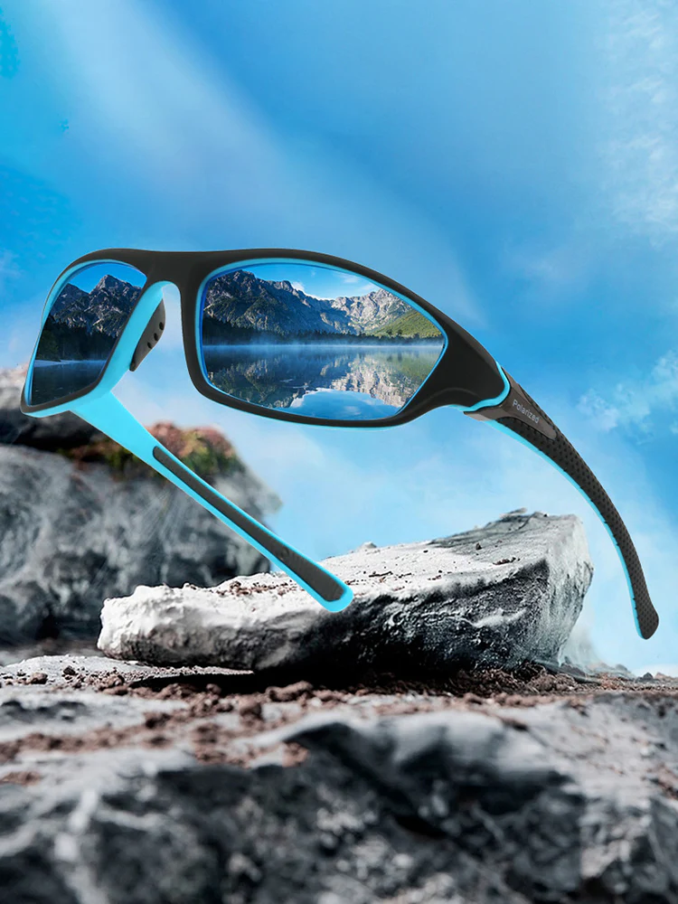 Rectangle Shade Outdoor Cycling Polarized Sunglasses