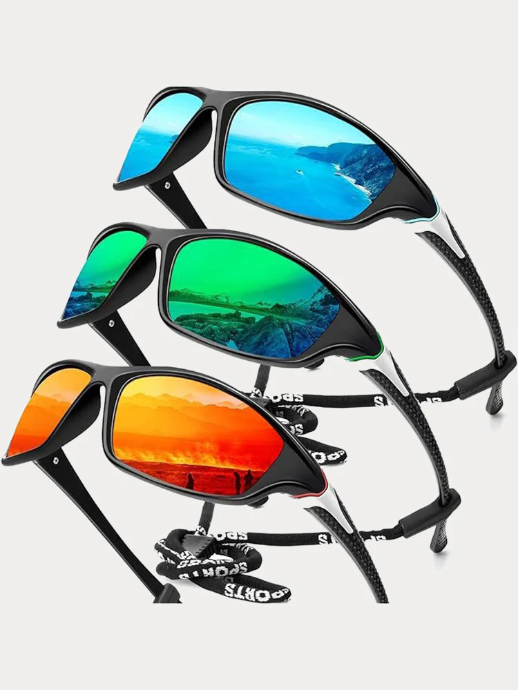 Rectangle Shade Outdoor Cycling Polarized Sunglasses - Image 15