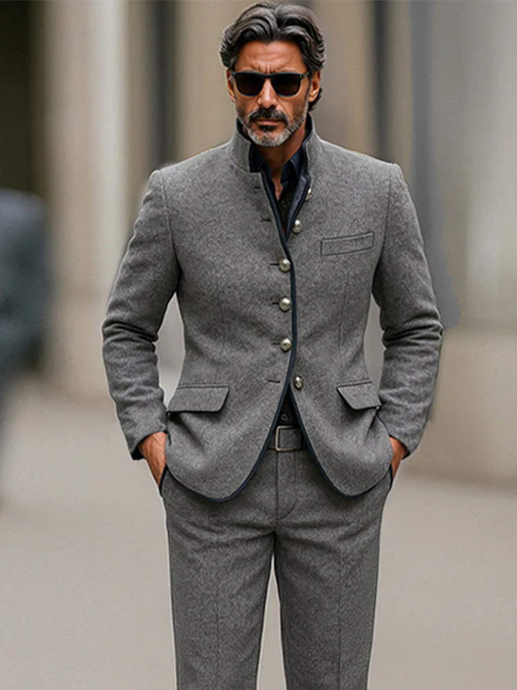Refined Business Casual Blazer Pants Set - Image 3