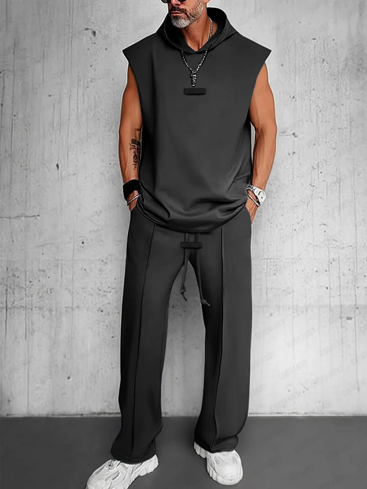 Refined Casual Tank Top Pants Set - Image 2