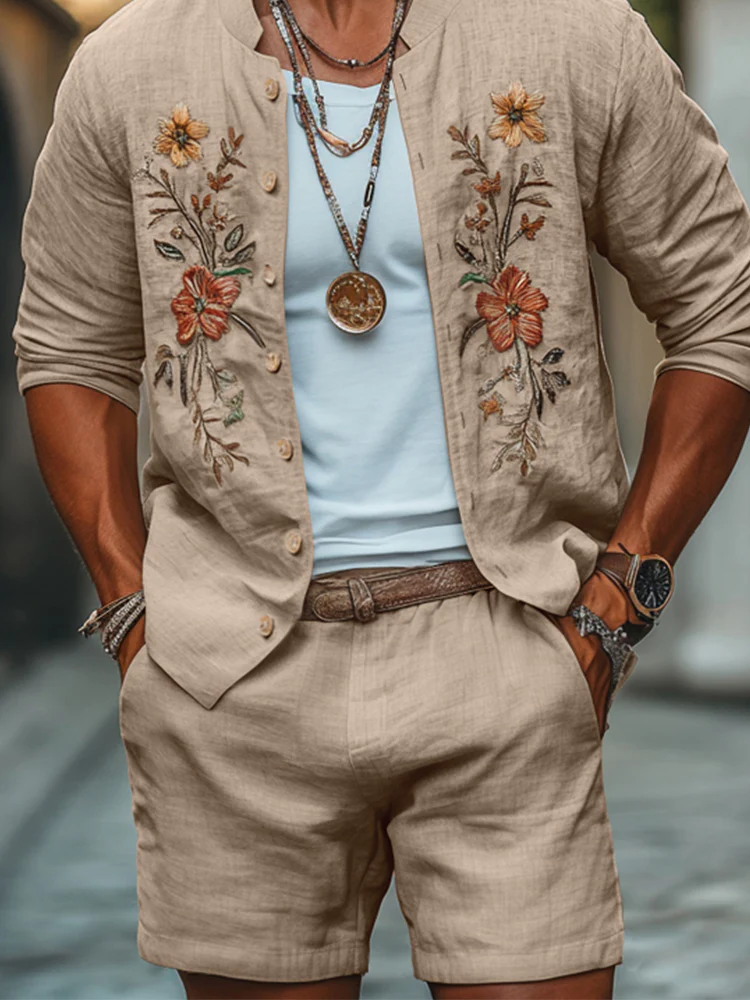 Refined Embroidered Cotton 2-Piece Set - Image 4
