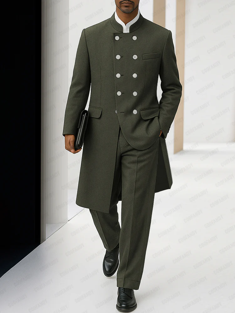 Refined Tailoring Double-Breasted Matching Set - Image 2