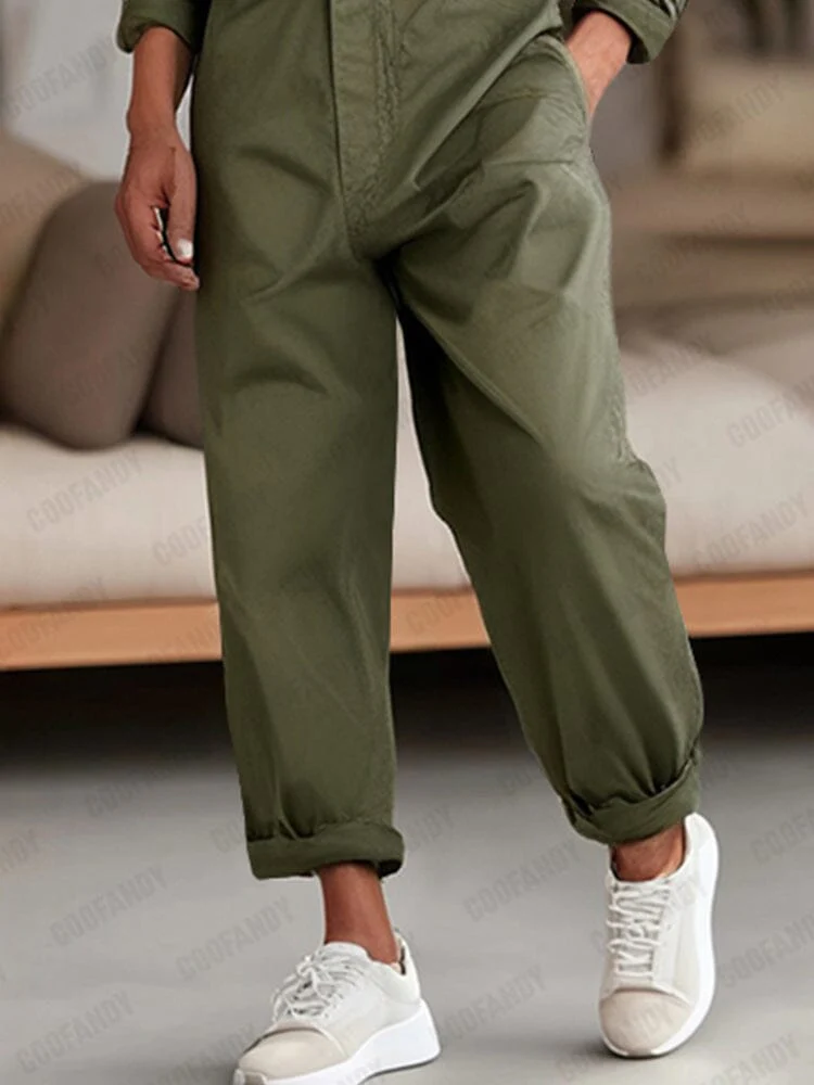 Relaxed Fit 100% Cotton Jumpsuit - Image 4