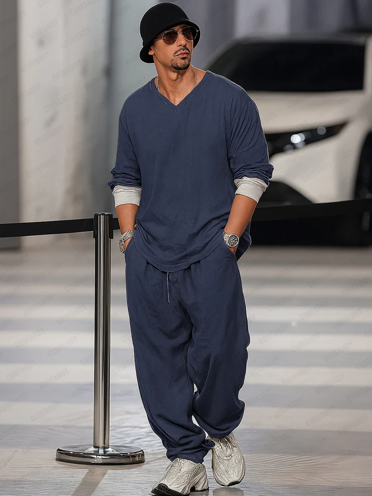 Relaxed Fit 2-Piece Streetwear Set - Image 2