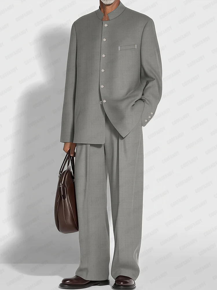 Relaxed Fit Comfort Design Suit Set - Image 2