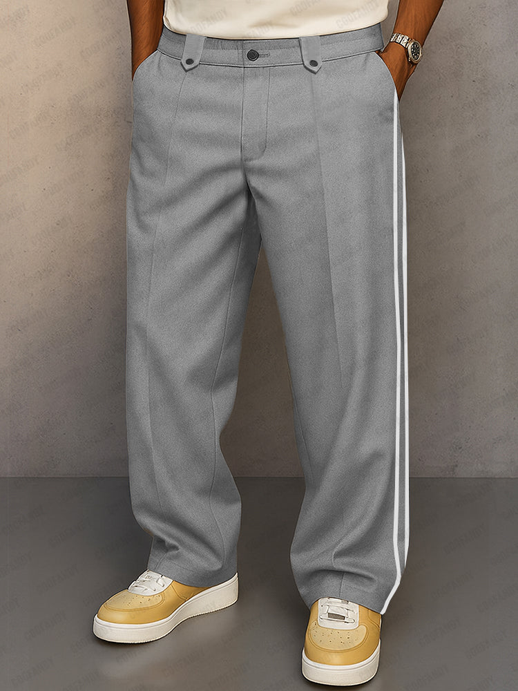 Relaxed Fit Side Stripe Suit Pants