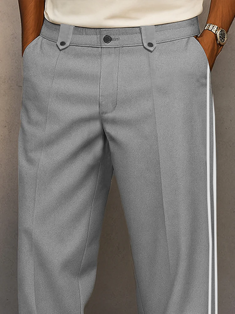 Relaxed Fit Side Stripe Suit Pants - Image 3