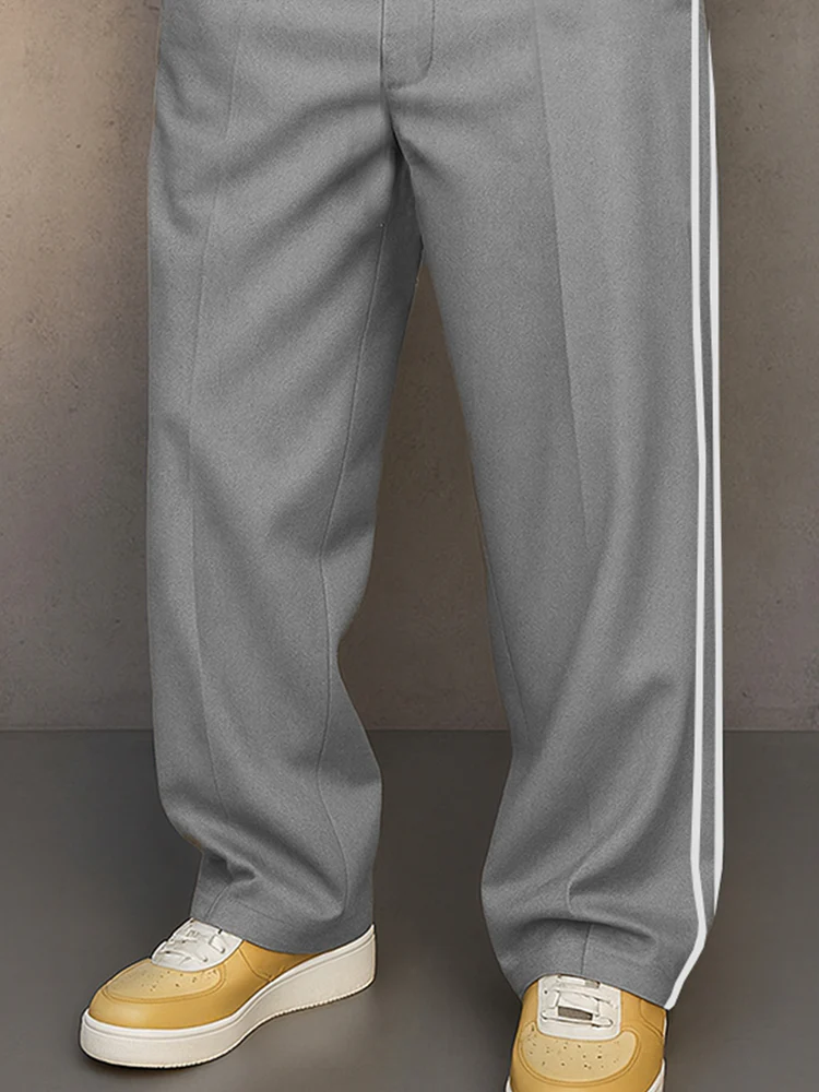 Relaxed Fit Side Stripe Suit Pants - Image 4