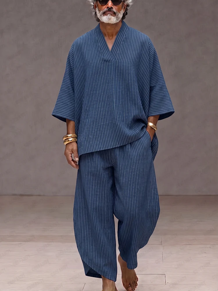 Relaxed Modern Fit Pinstripe Matching Set - Image 2