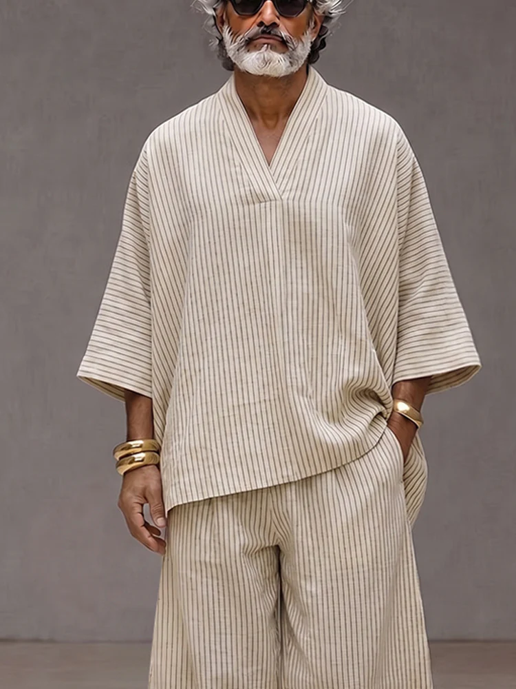 Relaxed Modern Fit Pinstripe Matching Set - Image 3