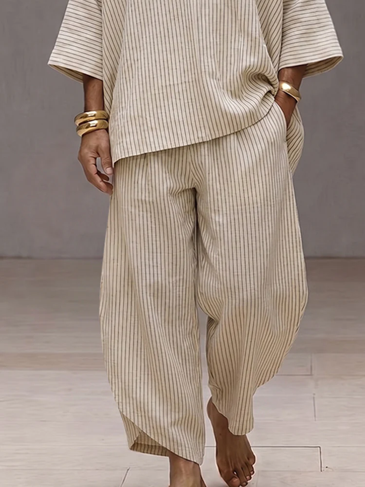 Relaxed Modern Fit Pinstripe Matching Set - Image 4