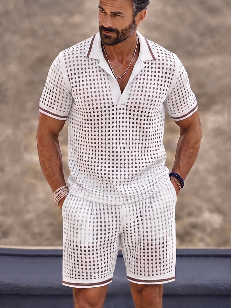 Resort Casual Knit Cutout Matching Set - Image 2