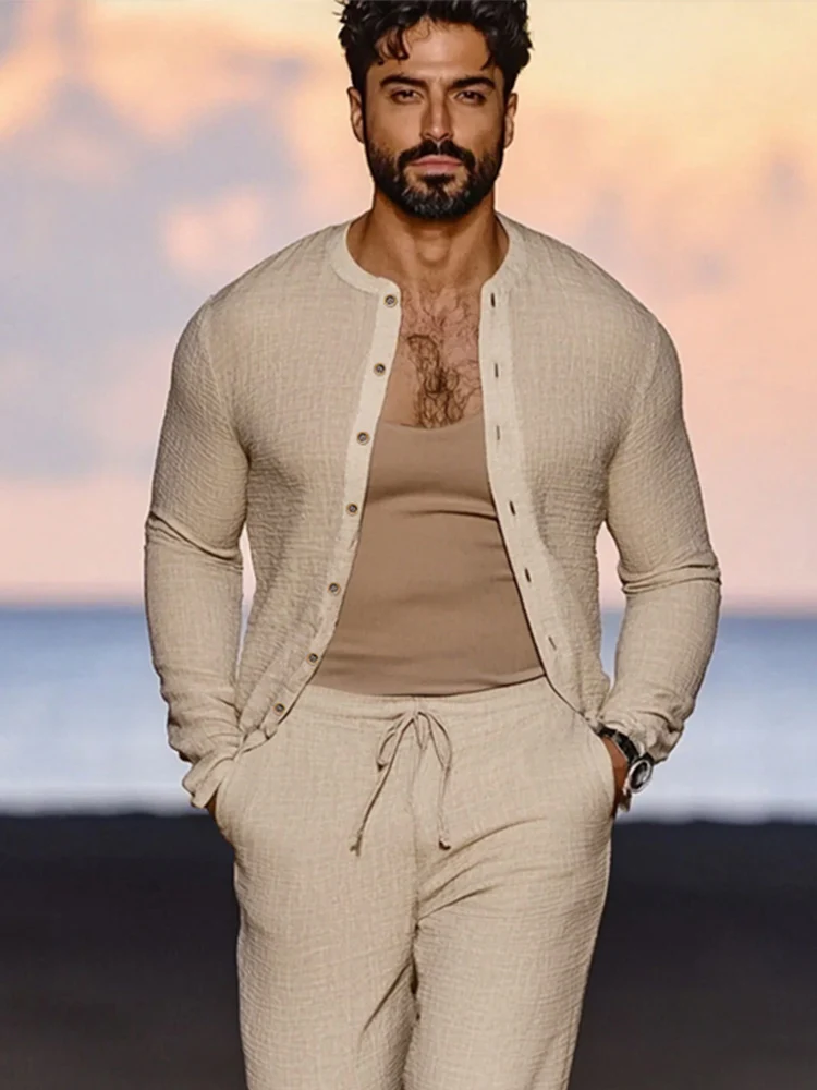 Resort Style Shirt Pants Set - Image 3