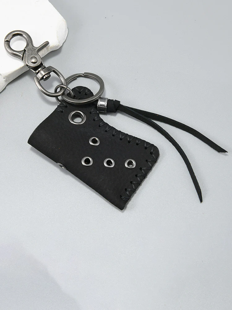 Retro Design Lighter Leather Case Keychain - Image 9