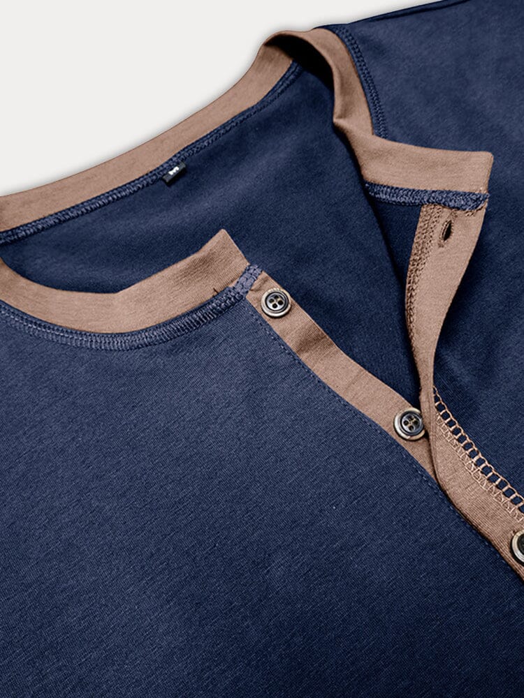 Retro Style Versatile Henley Shirt - Image 9