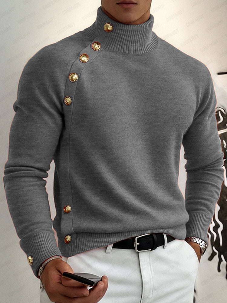 Ribbed Knit Turtleneck Sweater - Image 2