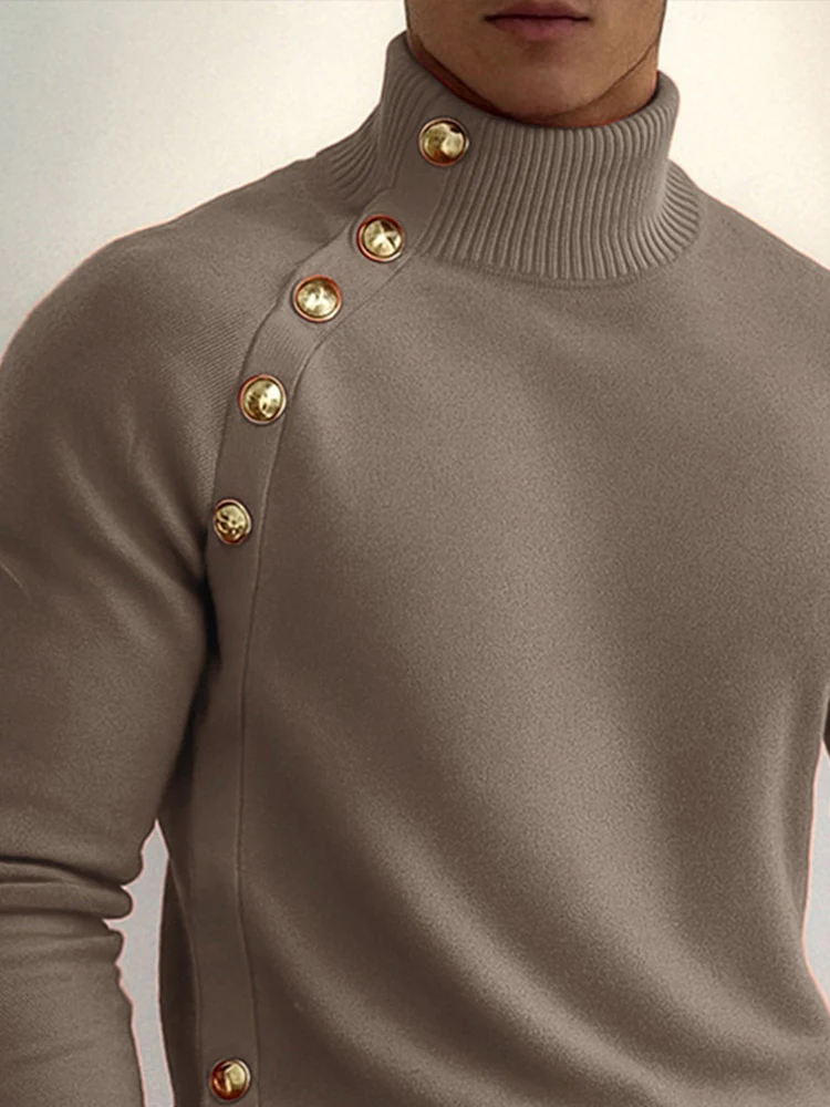 Ribbed Knit Turtleneck Sweater - Image 3
