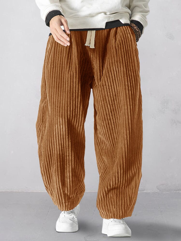 Rlaxed Fit Corduroy Harem Pants - Image 4