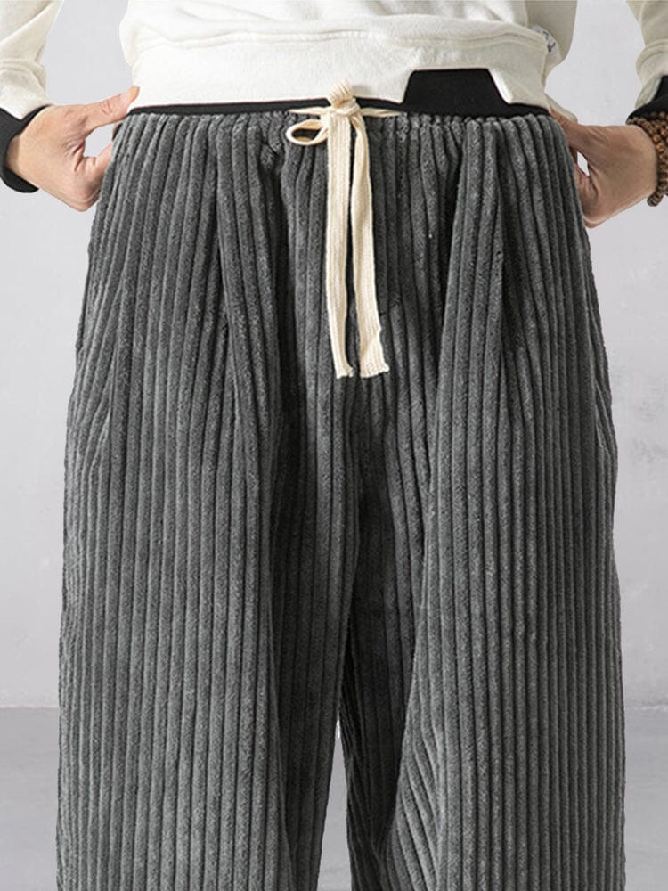 Rlaxed Fit Corduroy Harem Pants - Image 8