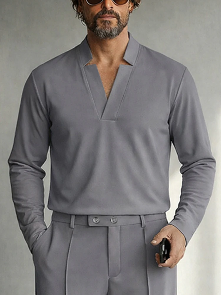 Semi Formal V-neck Top and Pants Set - Image 3