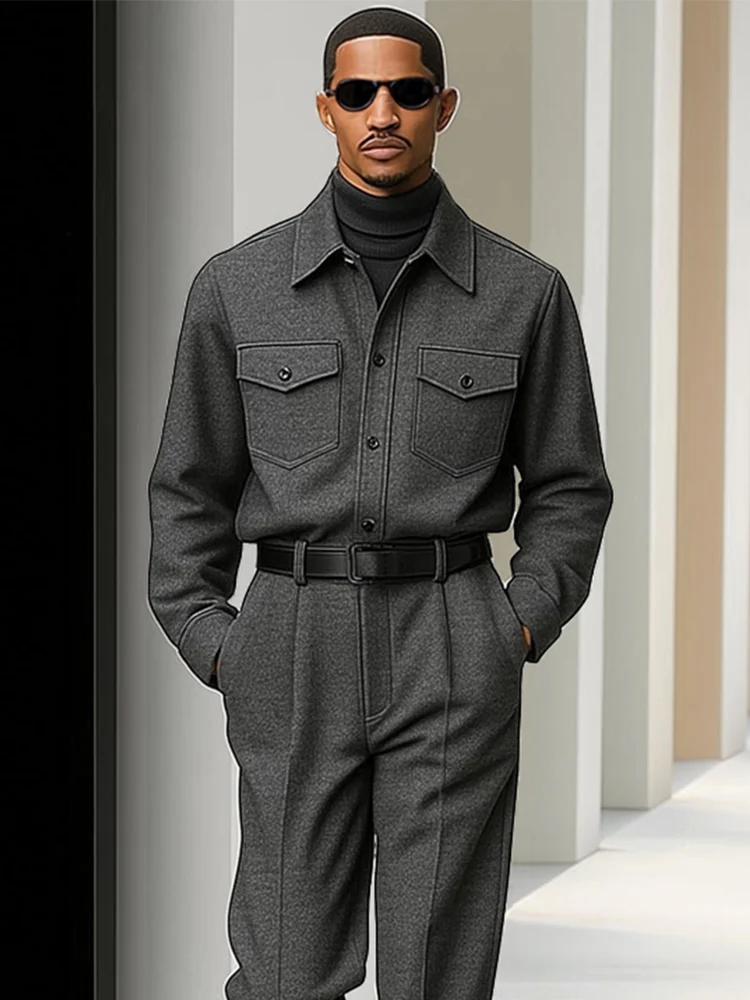 Sharp Casual Jacket Pants Matching Set - Image 3