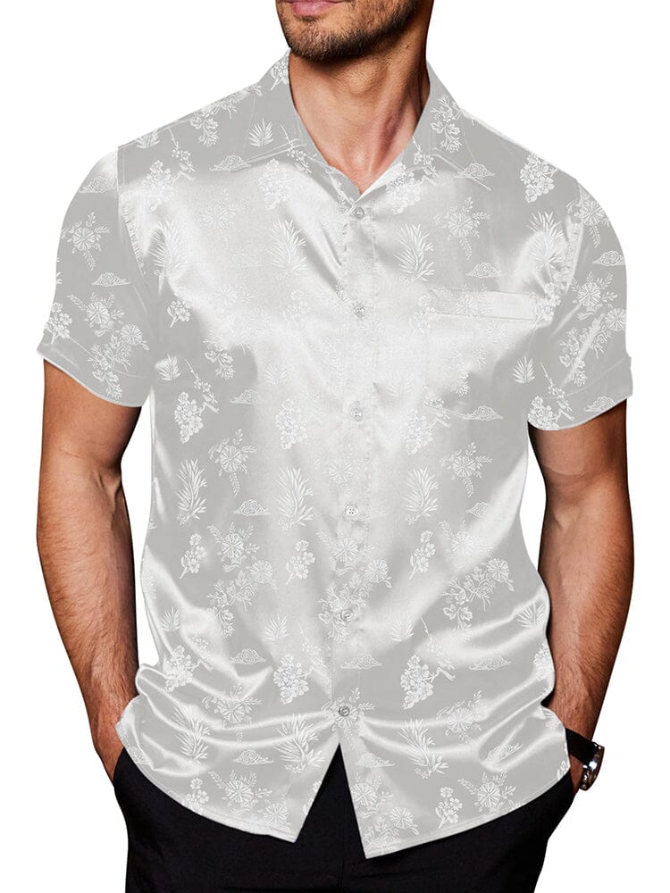 Silk Satin Jacquard Shirt (US Only) - Image 5