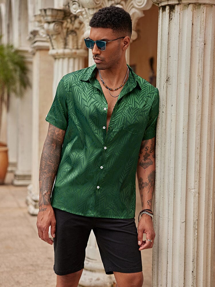 Silk Satin Jacquard Shirt (US Only) - Image 7
