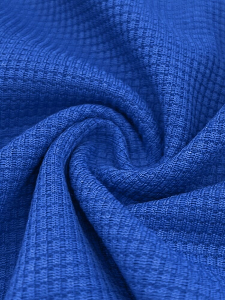 Simple Breathable Lapel Waffle Shirt - Image 6