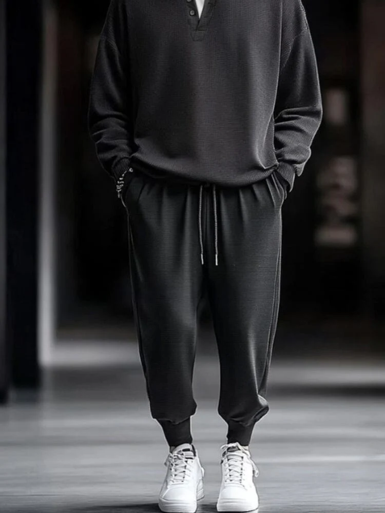 Simple Fake 2-Piece Sweatshirt Set - Image 4