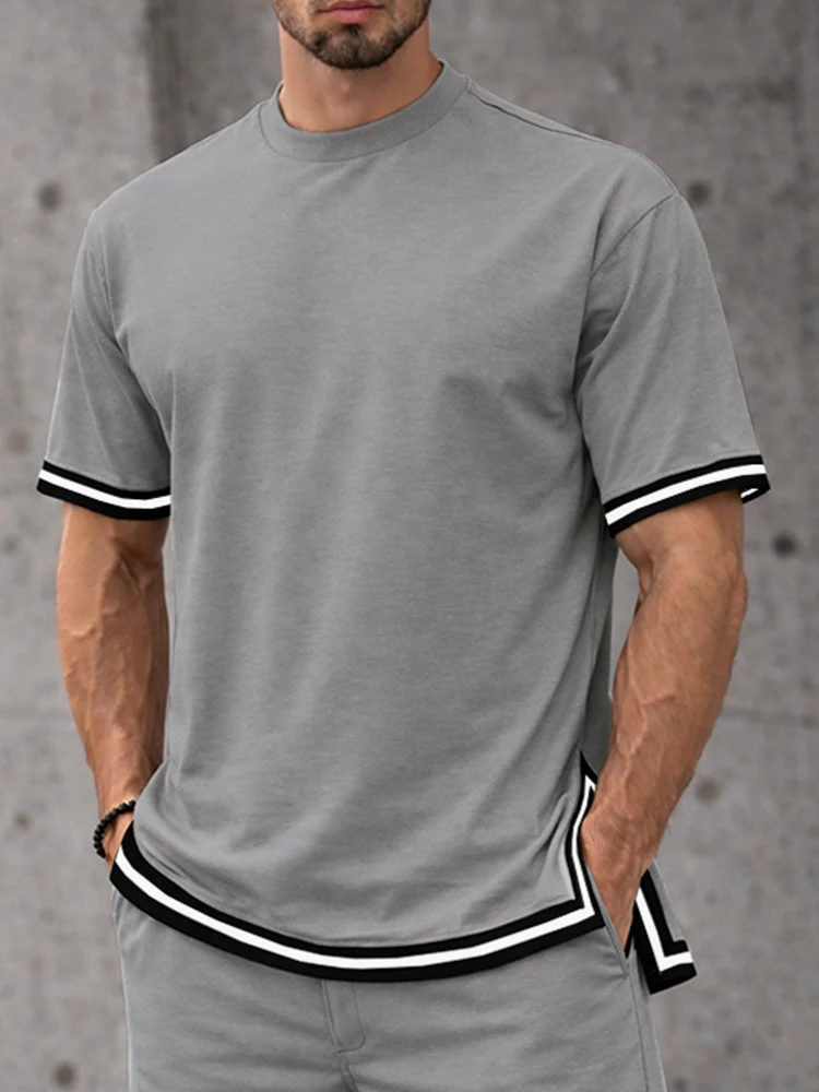 Simple Loose Contrast Color 2-Piece Set - Image 3