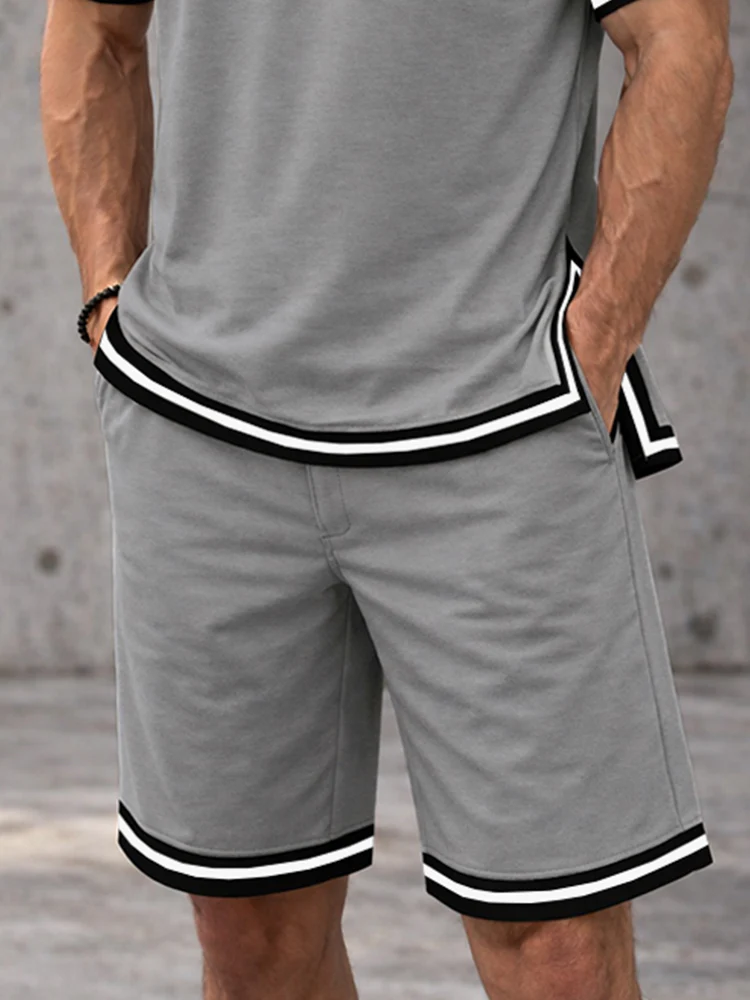 Simple Loose Contrast Color 2-Piece Set - Image 4