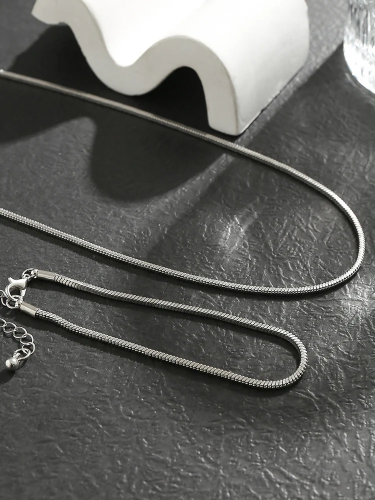 Simple Snake Chain Necklace and Bracelet Set - Image 4