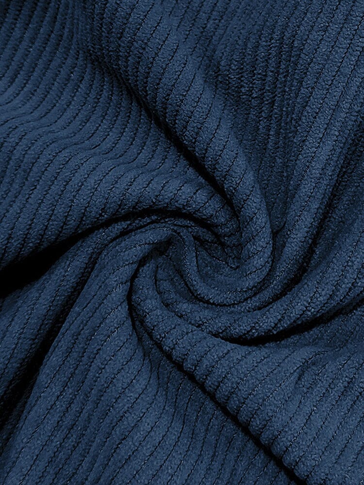 Simple V-Neck Corduroy Top - Image 8