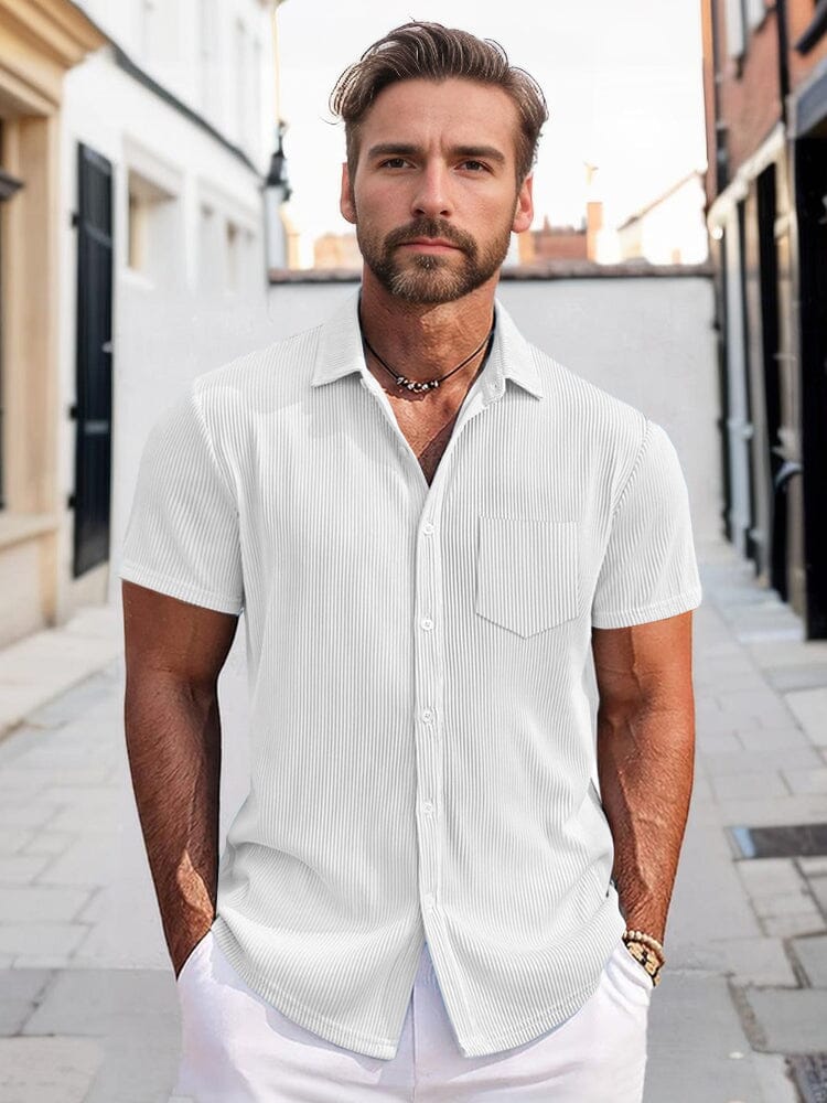 Simple Vertical Striped Shirt - Image 3