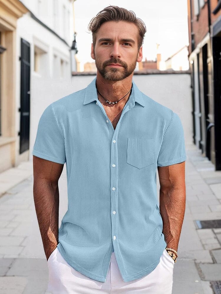 Simple Vertical Striped Shirt - Image 4