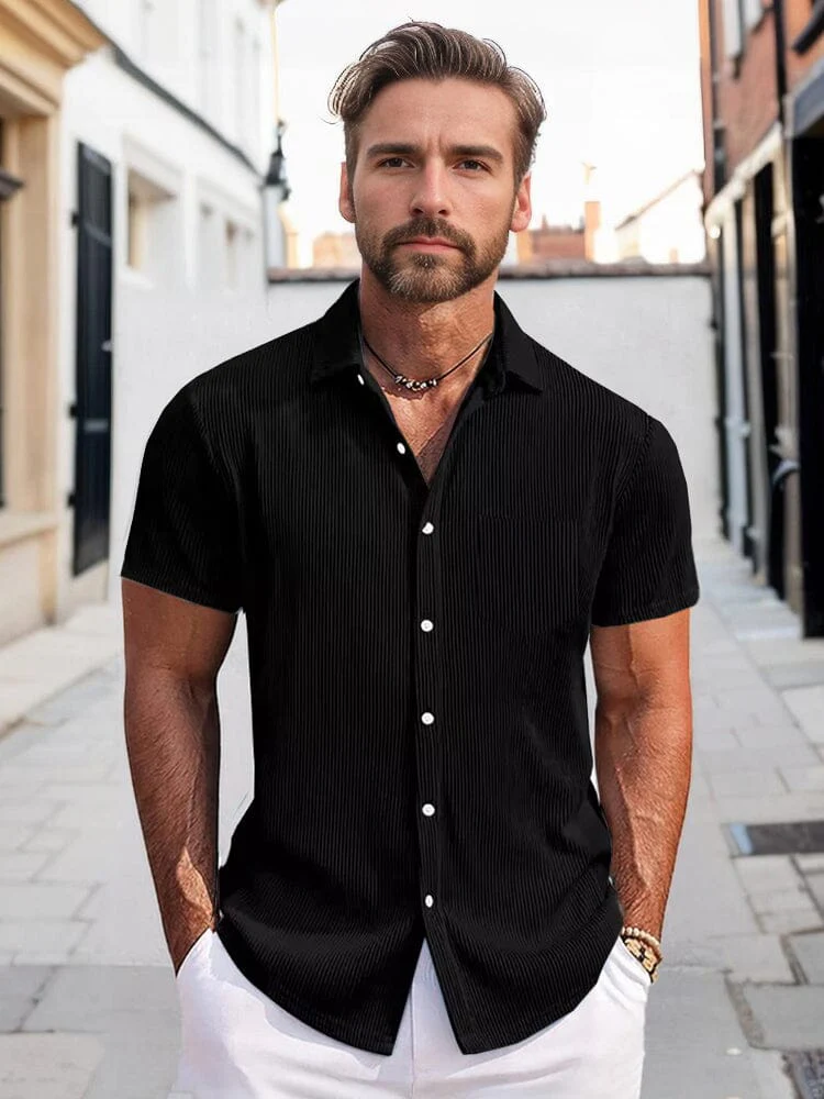 Simple Vertical Striped Shirt - Image 5