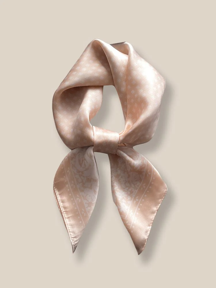 Sky-Friendly Printed Square Silk Scarf - Image 2
