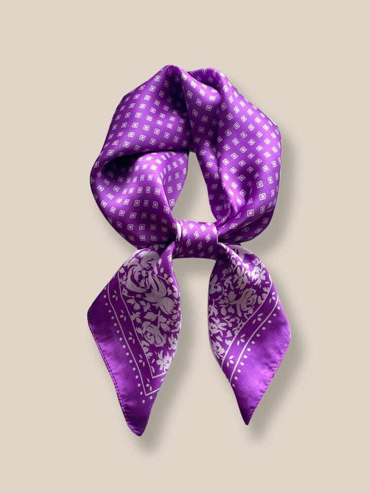 Sky-Friendly Printed Square Silk Scarf - Image 4