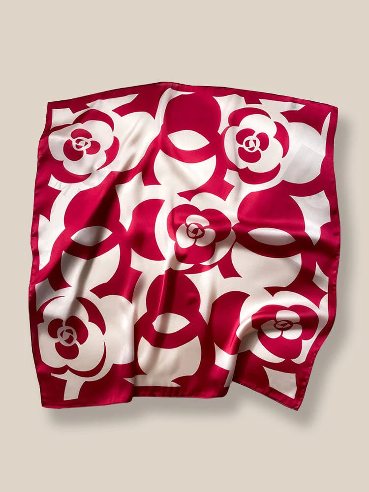 Sky-Friendly Printed Square Silk Scarf - Image 8