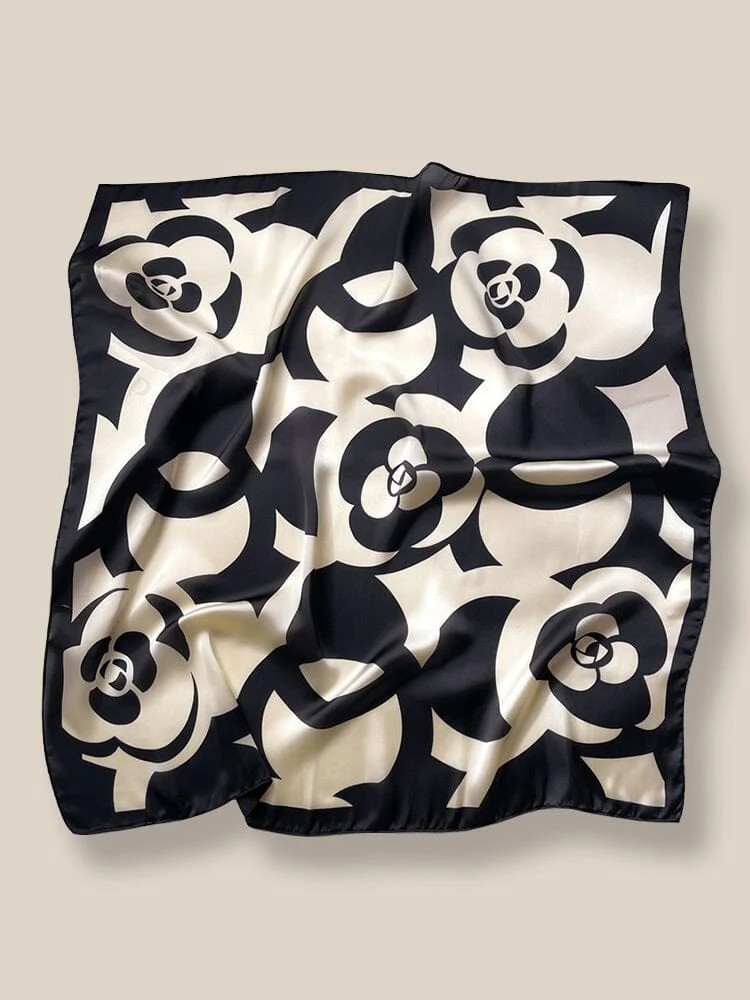 Sky-Friendly Printed Square Silk Scarf - Image 9