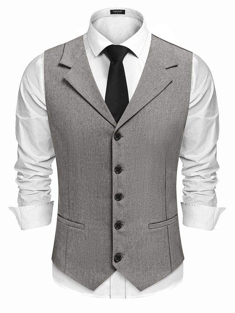 Slim Fit Notch Lapel Formal Vest (US Only) - Image 3