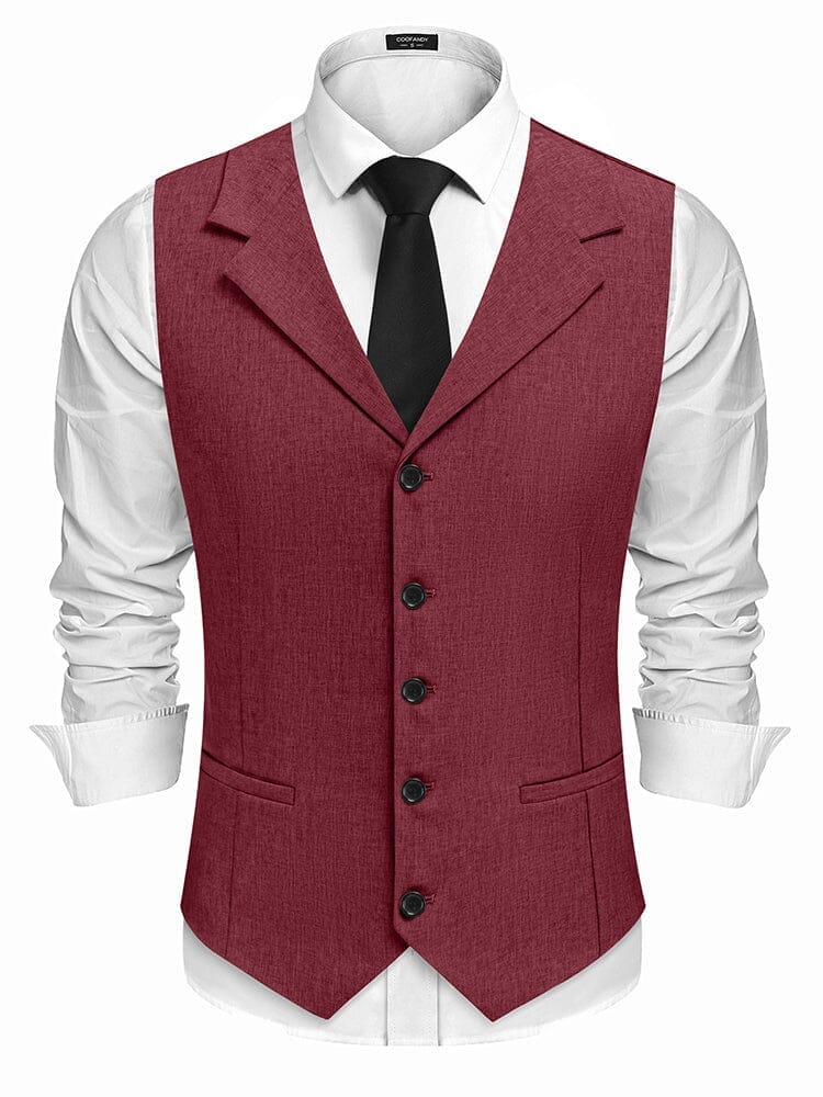 Slim Fit Notch Lapel Formal Vest (US Only) - Image 5