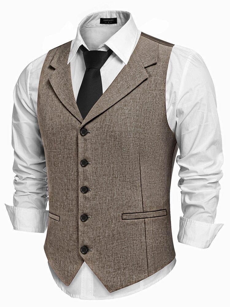 Slim Fit Notch Lapel Formal Vest (US Only) - Image 6